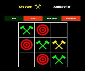 axe throwing with projected targets and games by Axcitement